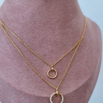 Collar fino doble cadena